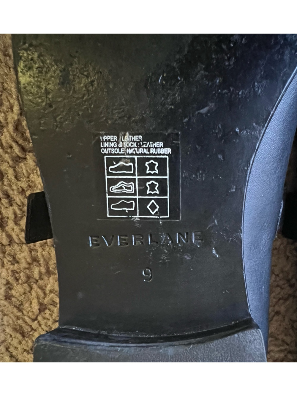 Everlane Black Leather T-Strap Mary Jane Loafers Flat Buckle Shoes Size 9 - Picture 6 of 10